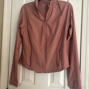 Old Navy PowerSoft Rib Full Zip Activewear Pink Jacket